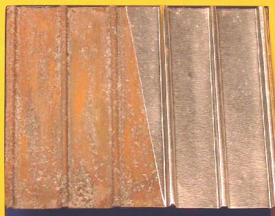 ribbed seam roofing material illustration