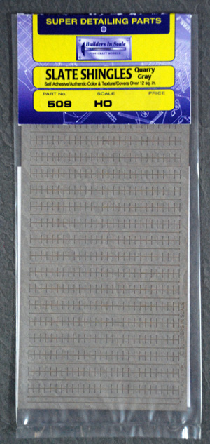 Slate Shingles, Quarry Gray - HO-scale. Retail Package